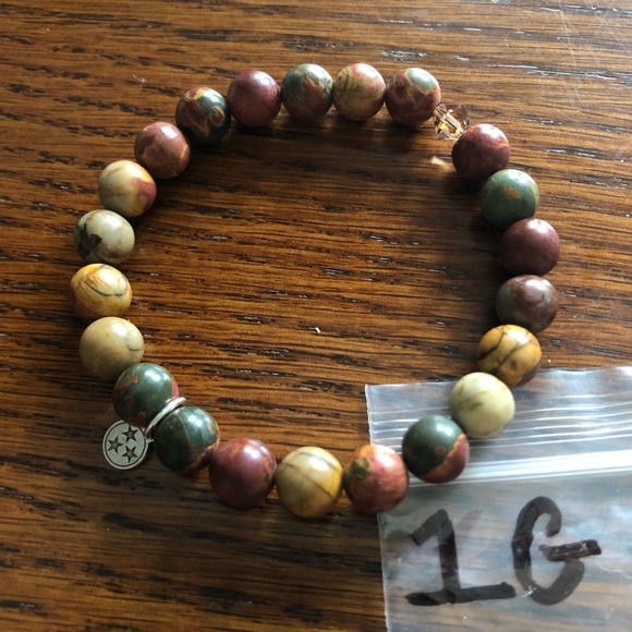 Jaelynn Jewelry Jewelry - Handmade Picasso Jasper Bracelet w/ Swarovski Jaelynn Jewelry Jewelry - Handmade Picasso Jasper Bracelet w/ Swarovski